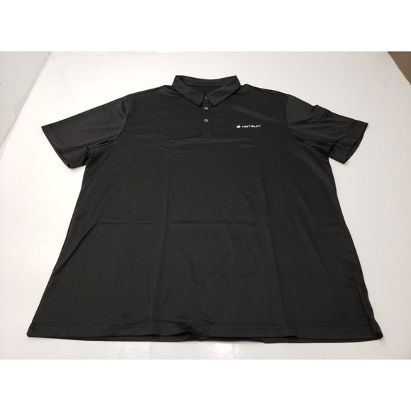 HOTSUIT Mens Shirt Golf Polo Short Sleeve Collared Wicking UPF40+ Black 3XL NWT - Picture 1 of 9